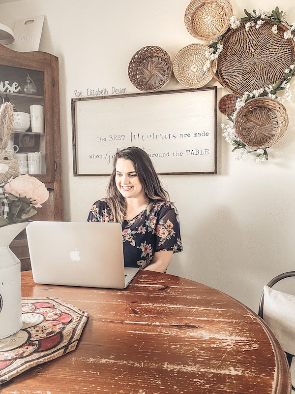 woman working on a computer
