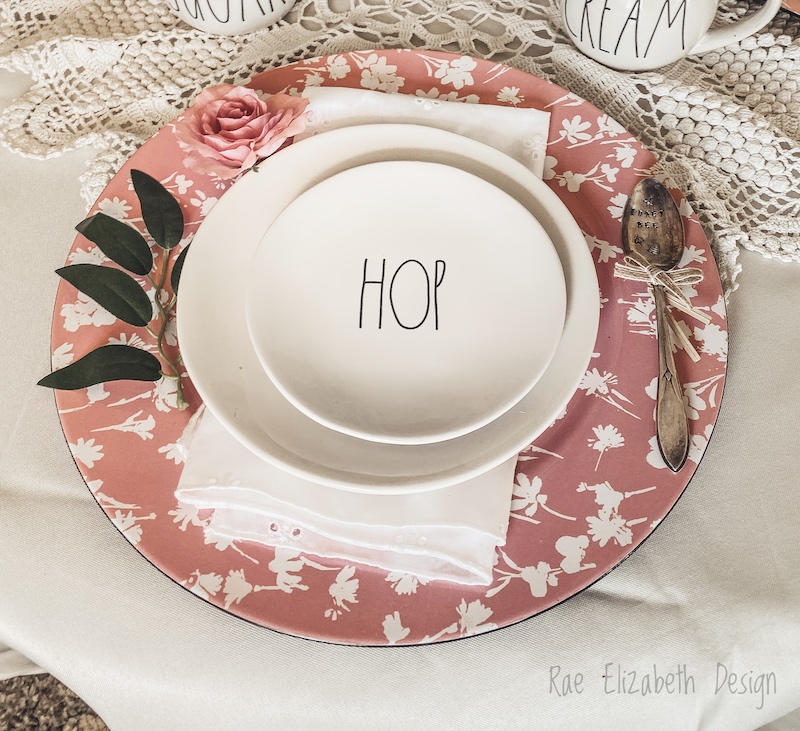 closeup of plates