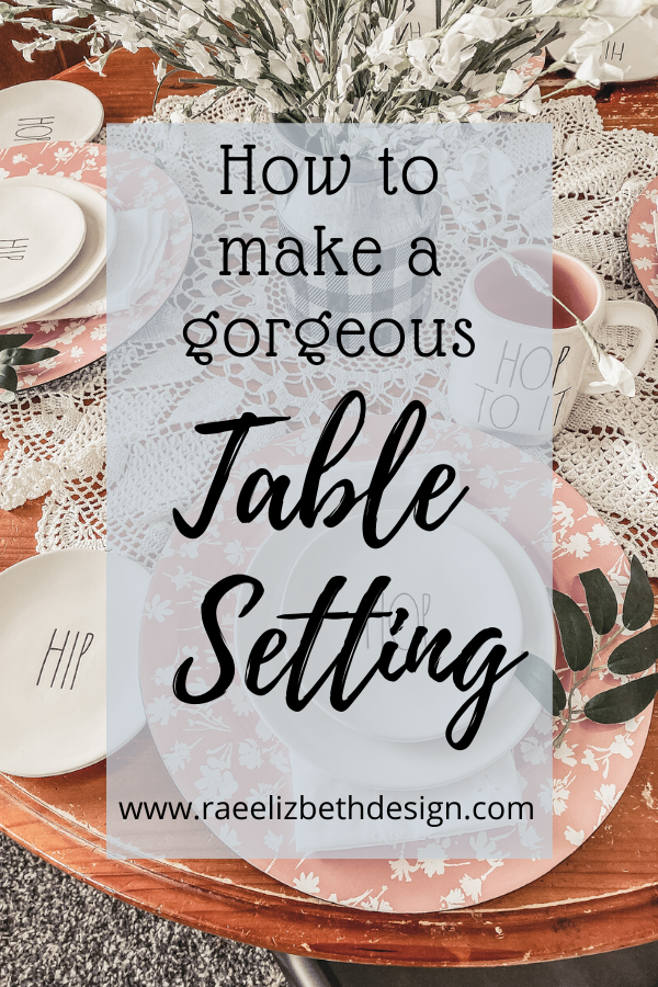 table setting pin for Pinterest