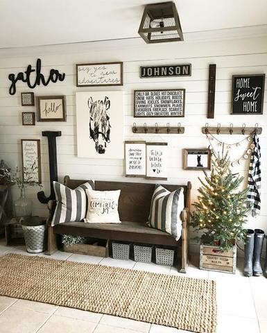 farmhouse wall collage
