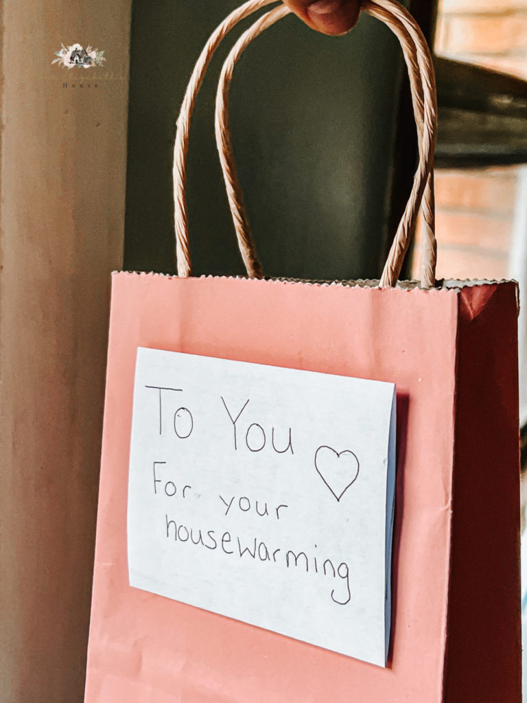 A housewarming gift bag