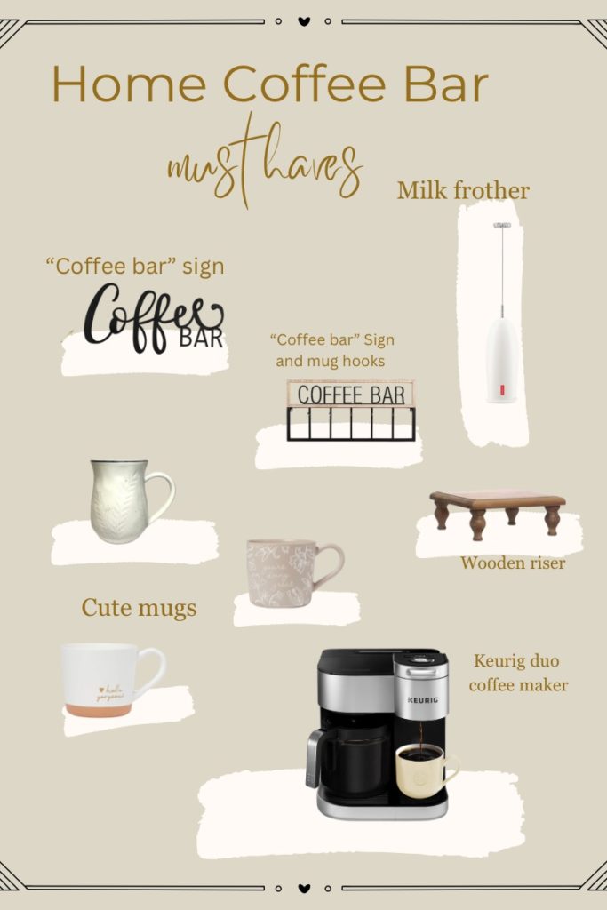 Home coffee bar mood board
