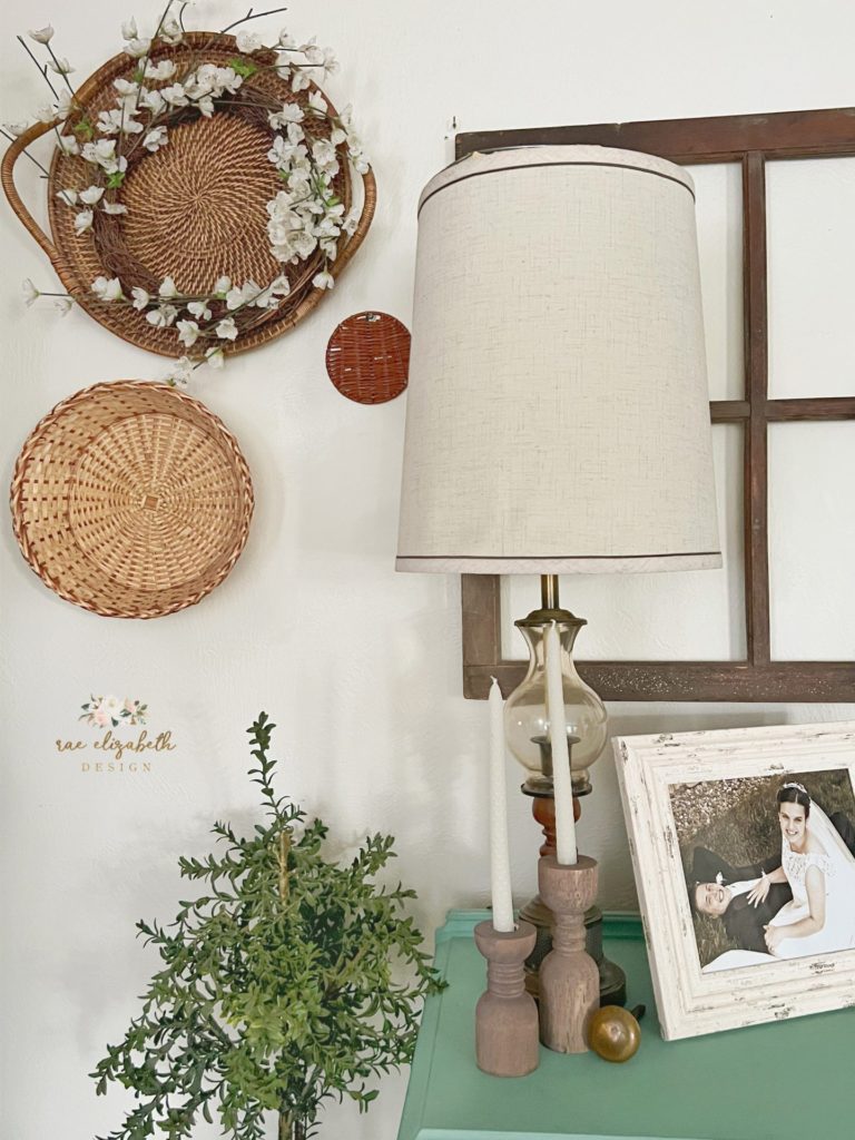 Small group of baskets hanging on a wall