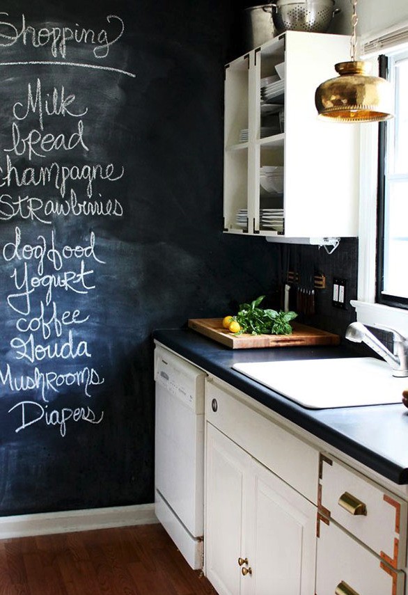 Chalkboard accent wall
