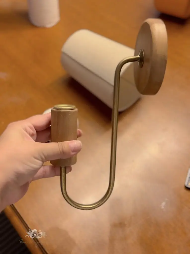 a side view of the candlestick holder as a base for the project