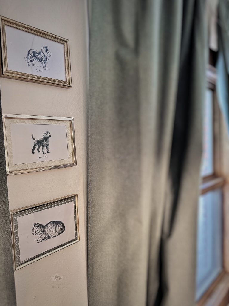 Side view of 3 vintage animal prints