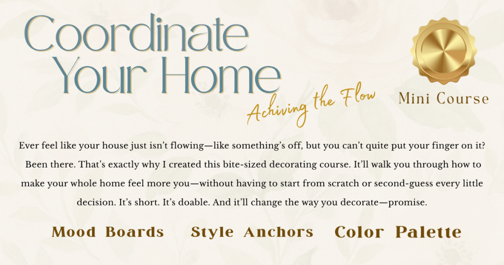 mini course "Coordinate Your Home" info